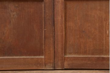 アンティーク建具　昭和初期　上品な和の空間づくりにおすすめな格子戸2枚セット(建具、引き戸)(R-036803)