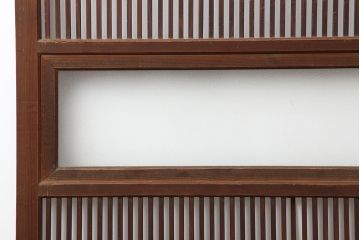 アンティーク建具　昭和初期　上品な和の空間づくりにおすすめな格子戸2枚セット　(R-036804)