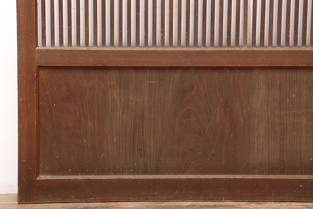 アンティーク建具　昭和初期　上品な和の空間づくりにおすすめな格子戸2枚セット　(R-036804)