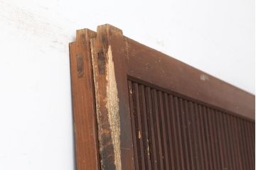 アンティーク建具　昭和初期　上品な和の空間づくりにおすすめな格子戸2枚セット　(R-036804)