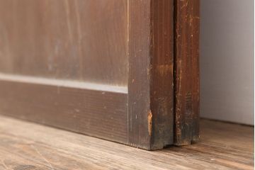 アンティーク建具　昭和初期　上品な和の空間づくりにおすすめな格子戸2枚セット　(R-036804)