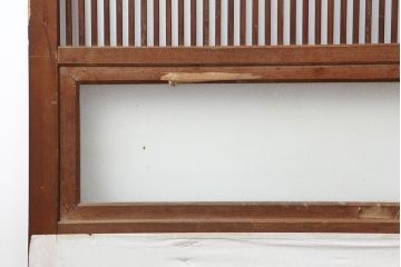 アンティーク建具　昭和初期　上品な和の空間づくりにおすすめな格子戸2枚セット　(R-036804)