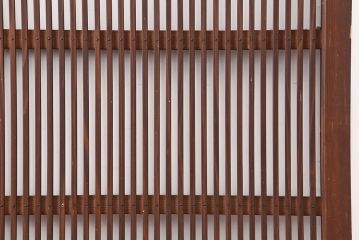 アンティーク建具　昭和初期　上品な和の空間づくりにおすすめな格子戸2枚セット(建具、引き戸)(R-036804)
