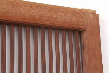 アンティーク建具　昭和初期　上品な和の空間づくりにおすすめな格子戸2枚セット(建具、引き戸)(R-036804)