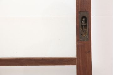 アンティーク建具　木味が魅力のレトロなガラス戸2枚セット(建具、引き戸)(R-036805)