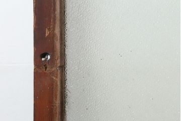 アンティーク建具　昭和初期　細身サイズ　ダイヤガラスが趣漂わせる引き戸2枚セット(建具、ガラス戸)(R-036806)