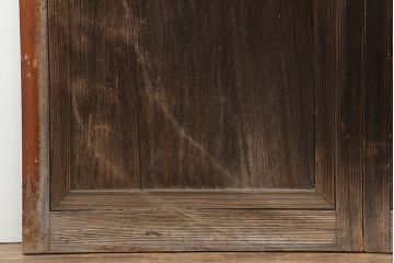 アンティーク建具　昭和初期　細身サイズ　ダイヤガラスが趣漂わせる引き戸2枚セット(建具、ガラス戸)(R-036806)