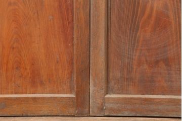アンティーク建具　昭和レトロな空間づくりにおすすめなガラス戸2枚セット(引き戸)(R-036810)