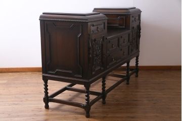 アンティーク家具　英国イギリスアンティーク　重厚なサイドボード(バーカウンター)(R-036816)