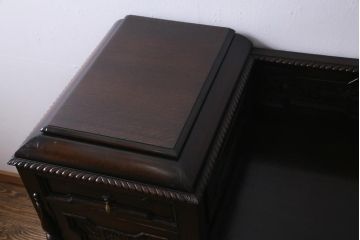アンティーク家具　英国イギリスアンティーク　重厚なサイドボード(バーカウンター)(R-036816)