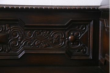アンティーク家具　英国イギリスアンティーク　重厚なサイドボード(バーカウンター)(R-036816)