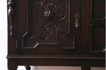 アンティーク家具　英国イギリスアンティーク　重厚なサイドボード(バーカウンター)(R-036816)