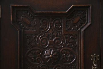 アンティーク家具　英国イギリスアンティーク　重厚なサイドボード(バーカウンター)(R-036816)