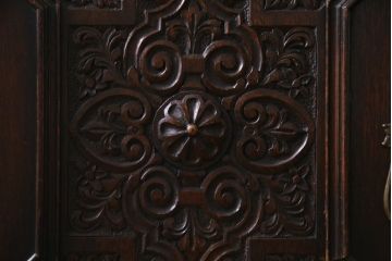 アンティーク家具　英国イギリスアンティーク　重厚なサイドボード(バーカウンター)(R-036816)