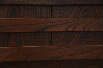 アンティーク家具　古民具・骨董　前面ケヤキ材　重厚な佇まいが存在感のある大型帳場箪笥(時代箪笥、サイドボード)