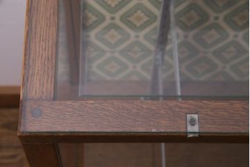 ビンテージ家具　ペイント　レトロな雰囲気がお洒落なガラスケース(ショーケース、陳列棚、ヴィンテージ)