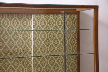 ビンテージ家具　ペイント　レトロな雰囲気がお洒落なガラスケース(ショーケース、陳列棚、ヴィンテージ)