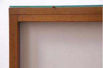 ビンテージ家具　ペイント　レトロな雰囲気がお洒落なガラスケース(ショーケース、陳列棚、ヴィンテージ)