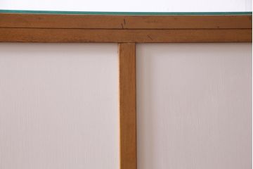 ビンテージ家具　ペイント　レトロな雰囲気がお洒落なガラスケース(ショーケース、陳列棚、ヴィンテージ)