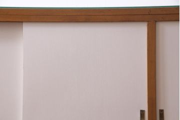 ビンテージ家具　ペイント　レトロな雰囲気がお洒落なガラスケース(ショーケース、陳列棚、ヴィンテージ)