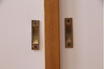 ビンテージ家具　ペイント　レトロな雰囲気がお洒落なガラスケース(ショーケース、陳列棚、ヴィンテージ)