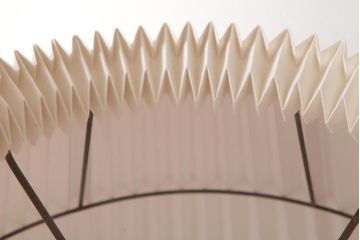 中古　松本民芸家具　和紙のシェードが情緒溢れるA型フロアスタンド(R-036824)