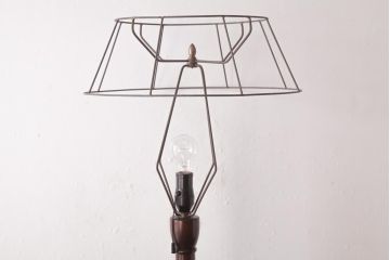 中古　松本民芸家具　和紙のシェードが情緒溢れるA型フロアスタンド(R-036824)