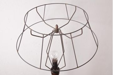 中古　松本民芸家具　和紙のシェードが情緒溢れるA型フロアスタンド(R-036824)