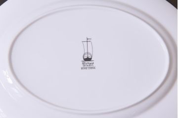 イタリア　Richard Ginori(リチャードジノリ)　船のマーク　オーバルプレート(大皿、洋食器)(R-036830)