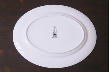 イタリア　Richard Ginori(リチャードジノリ)　船のマーク　オーバルプレート(大皿、洋食器)(R-036830)