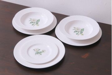 英国イギリス　Spode(スポード)　Virginia(バージニア)　ディナープレート、スーププレートなど6枚セット(皿、洋食器)(R-036832)