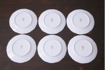 中古　ノリタケ(Noritake)　GALA CONTESSA(ガラコンテッサ)　深山半鐘蔓　ケーキプレート6枚セット(ケーキ皿、洋食器)(R-036833)
