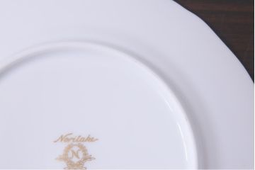 中古　ノリタケ(Noritake)　GALA CONTESSA(ガラコンテッサ)　深山半鐘蔓　ケーキプレート6枚セット(ケーキ皿、洋食器)(R-036833)