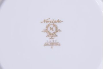 中古　ノリタケ(Noritake)　GALA CONTESSA(ガラコンテッサ)　深山半鐘蔓　ケーキプレート6枚セット(ケーキ皿、洋食器)(R-036833)