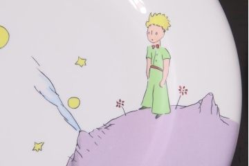 フランス　Gien(ジアン)　Le Petit Perince　星の王子さま　プレート6枚セット・箱付き(皿、洋食器)(R-036834)