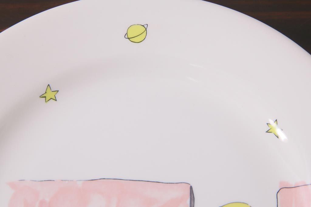 フランス　Gien(ジアン)　Le Petit Perince　星の王子さま　プレート6枚セット・箱付き(皿、洋食器)(R-036834)