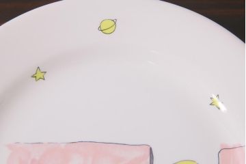 フランス　Gien(ジアン)　Le Petit Perince　星の王子さま　プレート6枚セット・箱付き(皿、洋食器)(R-036834)