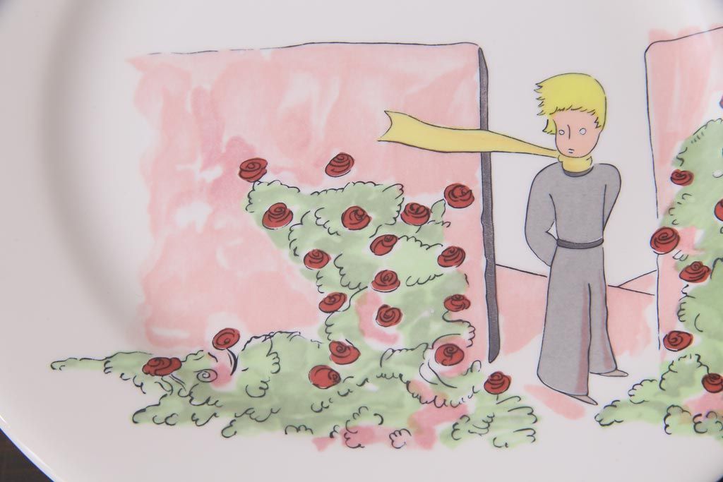 フランス　Gien(ジアン)　Le Petit Perince　星の王子さま　プレート6枚セット・箱付き(皿、洋食器)(R-036834)