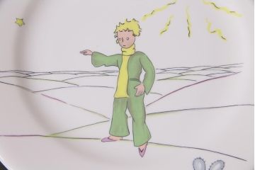 フランス　Gien(ジアン)　Le Petit Perince　星の王子さま　プレート6枚セット・箱付き(皿、洋食器)(R-036834)