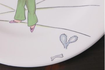 フランス　Gien(ジアン)　Le Petit Perince　星の王子さま　プレート6枚セット・箱付き(皿、洋食器)(R-036834)