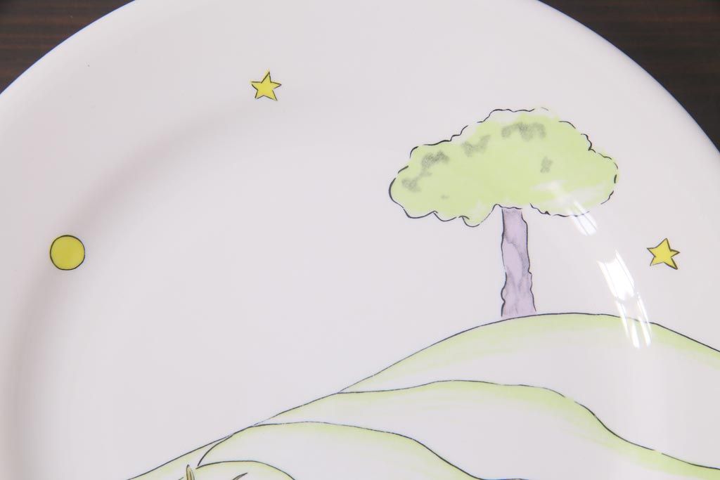 フランス　Gien(ジアン)　Le Petit Perince　星の王子さま　プレート6枚セット・箱付き(皿、洋食器)(R-036834)
