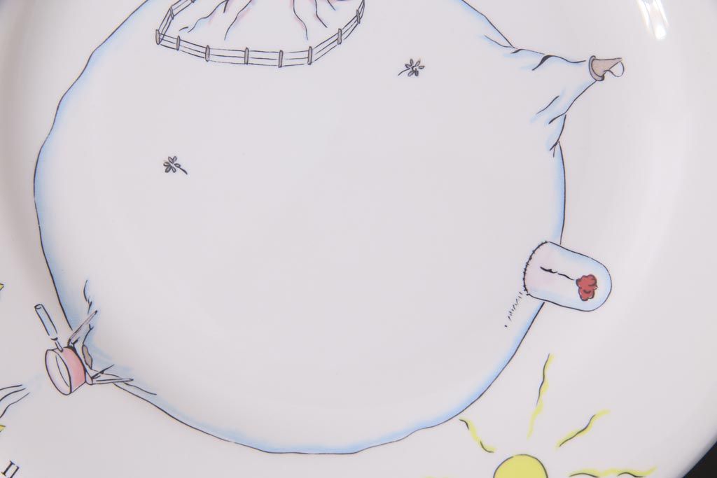 フランス　Gien(ジアン)　Le Petit Perince　星の王子さま　プレート6枚セット・箱付き(皿、洋食器)(R-036834)