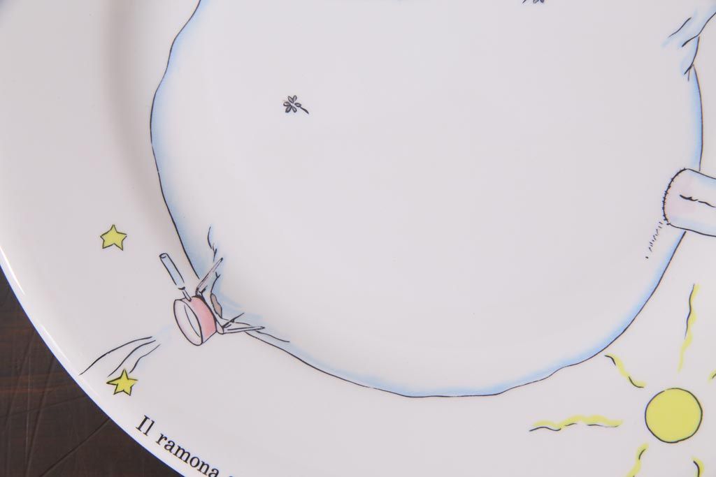 フランス　Gien(ジアン)　Le Petit Perince　星の王子さま　プレート6枚セット・箱付き(皿、洋食器)(R-036834)