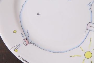 フランス　Gien(ジアン)　Le Petit Perince　星の王子さま　プレート6枚セット・箱付き(皿、洋食器)(R-036834)