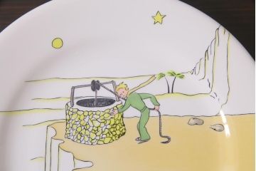 フランス　Gien(ジアン)　Le Petit Perince　星の王子さま　プレート6枚セット・箱付き(皿、洋食器)(R-036834)