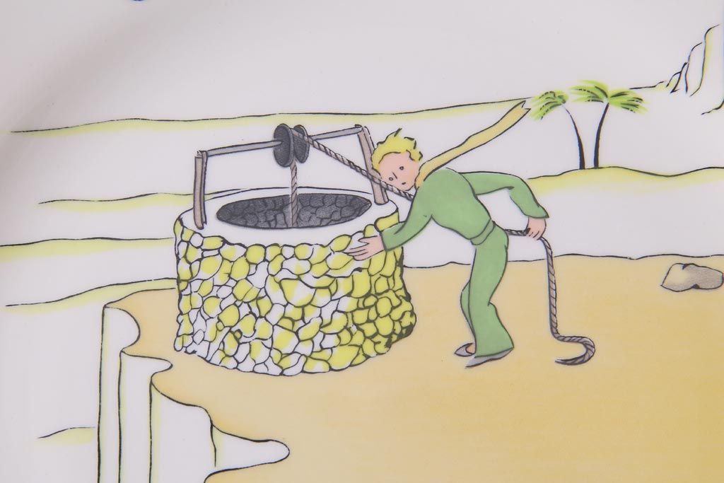 フランス　Gien(ジアン)　Le Petit Perince　星の王子さま　プレート6枚セット・箱付き(皿、洋食器)(R-036834)