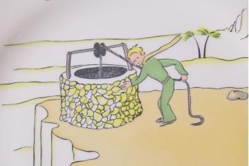 フランス　Gien(ジアン)　Le Petit Perince　星の王子さま　プレート6枚セット・箱付き(皿、洋食器)(R-036834)