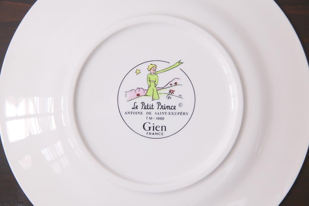 フランス　Gien(ジアン)　Le Petit Perince　星の王子さま　プレート6枚セット・箱付き(皿、洋食器)(R-036834)