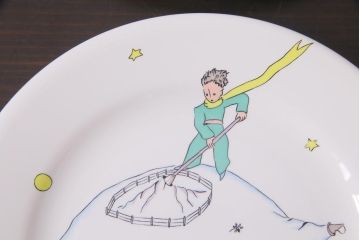 フランス　Gien(ジアン)　Le Petit Perince　星の王子さま　プレート6枚セット・箱付き(皿、洋食器)(R-036834)