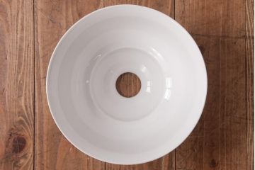 アンティーク家具　オールドノリタケ・則武(日陶)　ローズ(薔薇)　鮮やかな絵柄が目を引く電笠(天井照明、シェード)(R-036835)